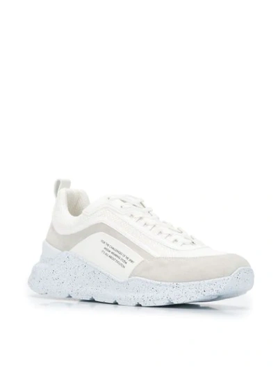 Shop Msgm Hiking Lace-up Sneakers In White