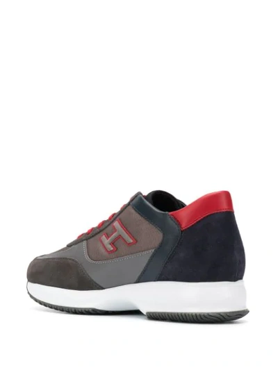 Shop Hogan Logo Low-top Sneakers In Grey