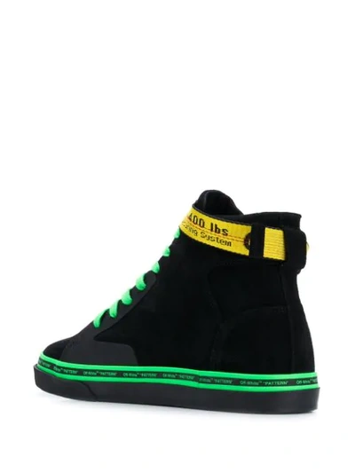 OFF-WHITE HI-TOP LOGO SNEAKERS - 黑色