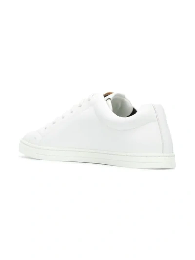 Shop Fendi Bag Bugs Colour Block Sneakers In White