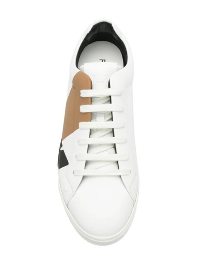 Shop Fendi Bag Bugs Colour Block Sneakers In White