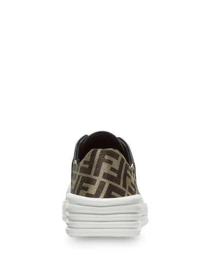 Shop Fendi Ff Detail Low-top Sneakers In Black