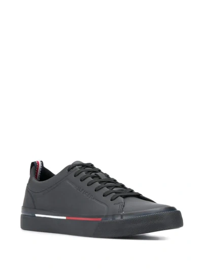 Shop Tommy Hilfiger Leather Lace In Black