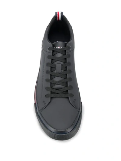 Shop Tommy Hilfiger Leather Lace In Black