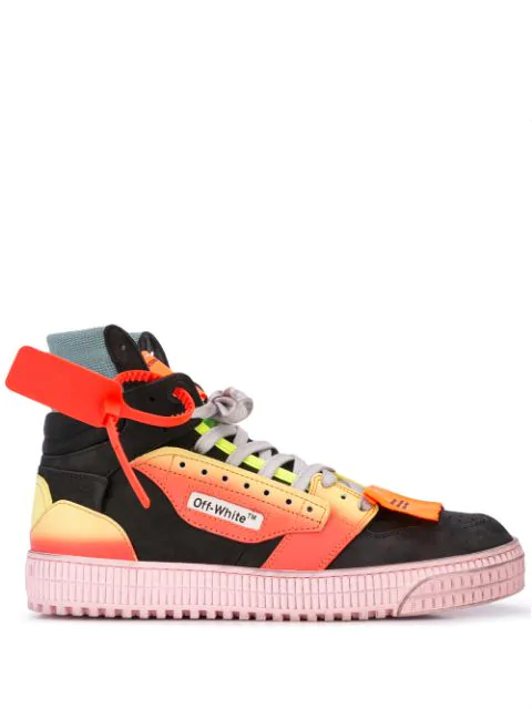 orange off white shoes