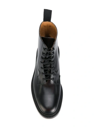 Tricker's Lace-up Leather Boots In Black