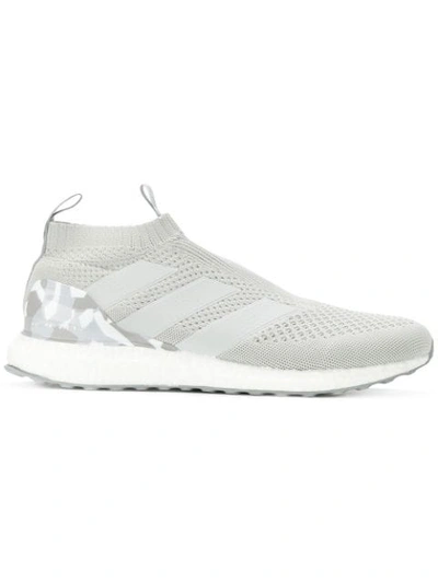 Shop Adidas X Paul Pogba Grey Slip On Sneakers