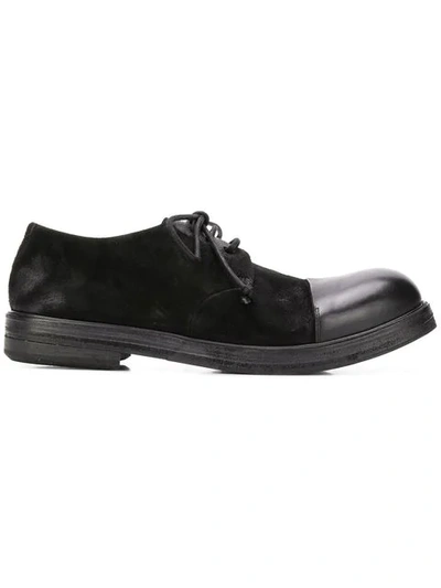 Shop Marsèll Contrasted Toe Cap Derby Shoes - Black