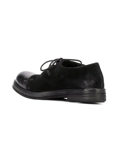 Shop Marsèll Contrasted Toe Cap Derby Shoes - Black
