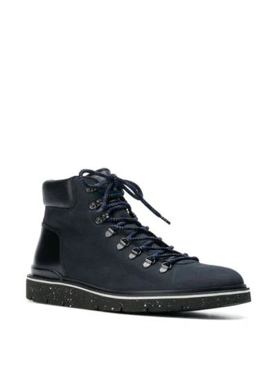 Shop Hogan Hiking High-top Sneakers In Blue