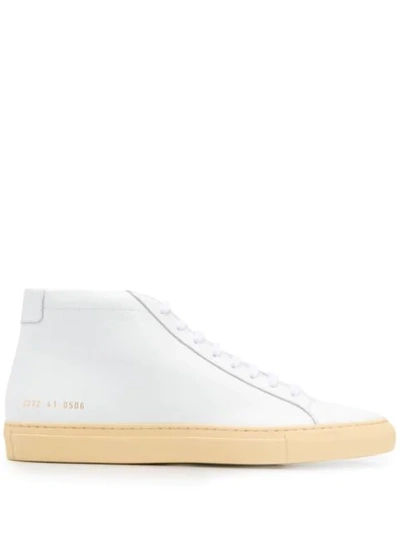 Shop Common Projects Archilles Mid Sneakers In White