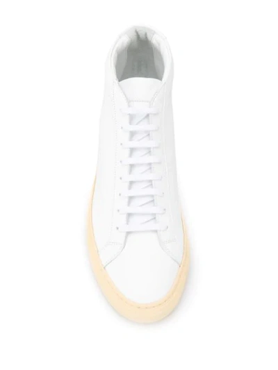 Shop Common Projects Archilles Mid Sneakers In White