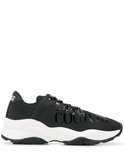 Shop Versace Jeans Couture Lace-up Sneakers In Black