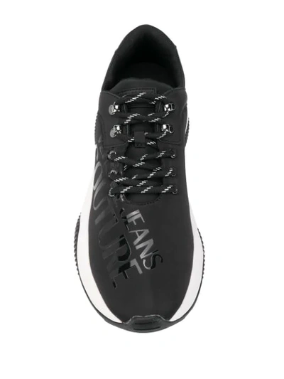 Shop Versace Jeans Couture Lace-up Sneakers In Black