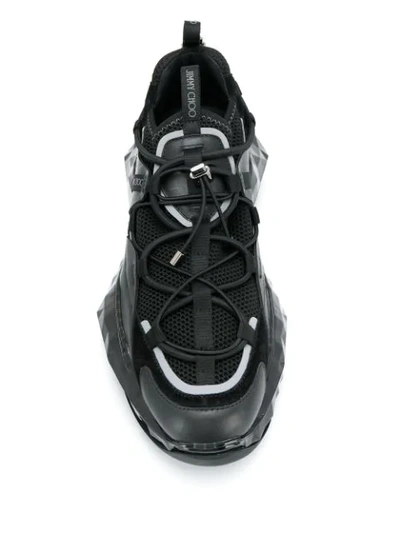 Shop Jimmy Choo Diamond Trail Low-top Sneakers In Black