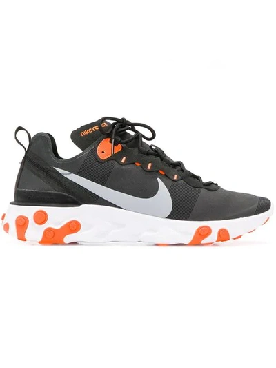 Shop Nike React Element 55 Trainers In Black