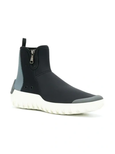 Shop Prada Scuba High-top Sneakers - Black