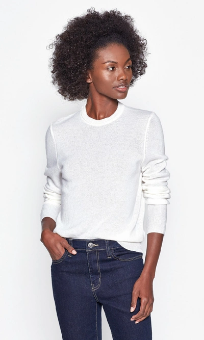 Shop Equipment Sanni Cashmere Crew Neck Sweater In Nature White