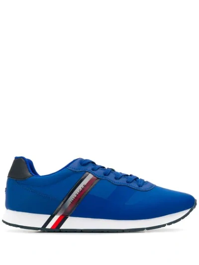 Shop Tommy Hilfiger Rubber Stripe Sneakers In Blue