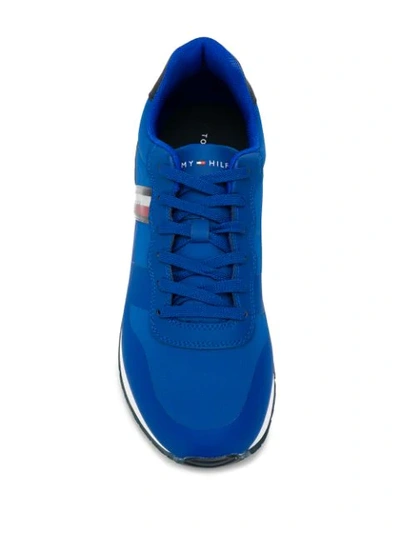 Shop Tommy Hilfiger Rubber Stripe Sneakers In Blue