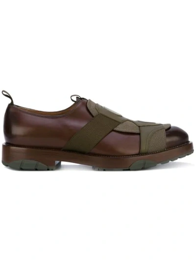 Shop Ferragamo Slip-on Loafers In Brown