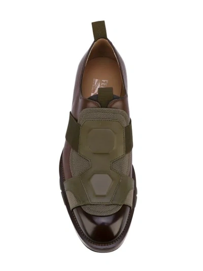 Shop Ferragamo Slip-on Loafers In Brown