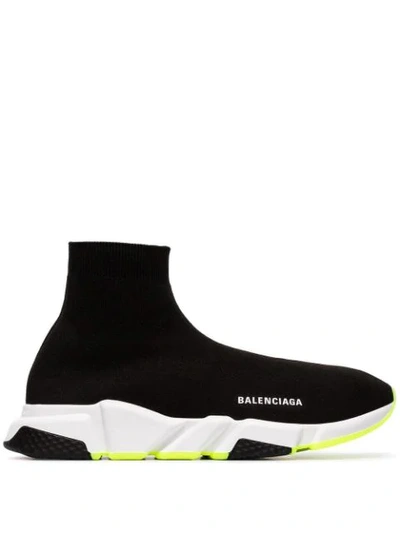 Shop Balenciaga Sock Style Slip In Black