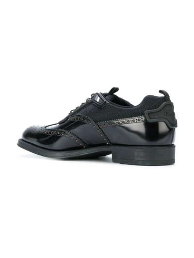 contrast panel brogue shoes