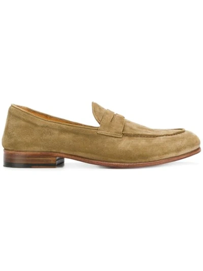 Shop Alberto Fasciani Classic Loafers In Neutrals