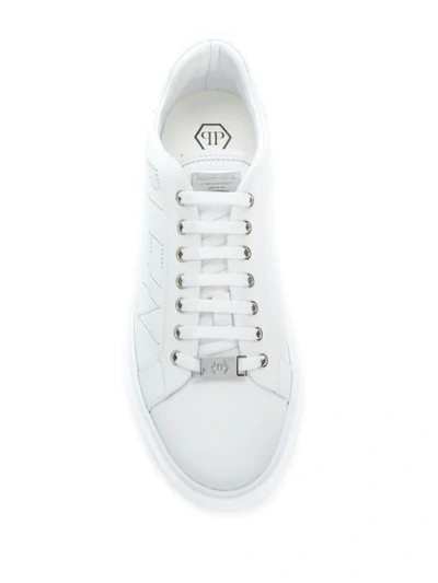 Shop Philipp Plein Low-top Sneakers In White