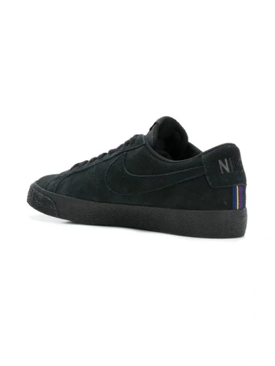 Shop Nike Logo Lace-up Sneakers - Black