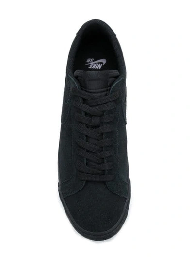 Shop Nike Logo Lace-up Sneakers - Black