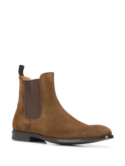 Shop Green George Chelsea Boots In Brown