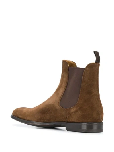 Shop Green George Chelsea Boots In Brown