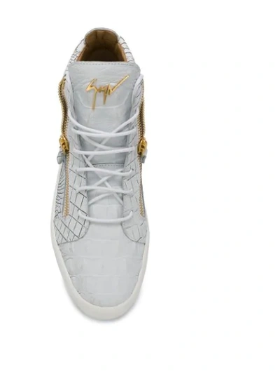 Shop Giuseppe Zanotti Kriss High Top Sneakers In White