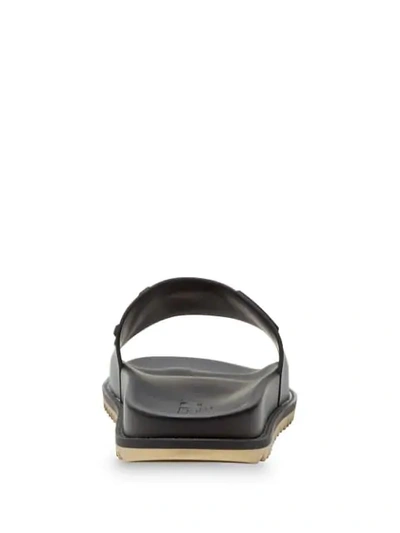 Shop Fendi Logo Embossed Sandals In Black