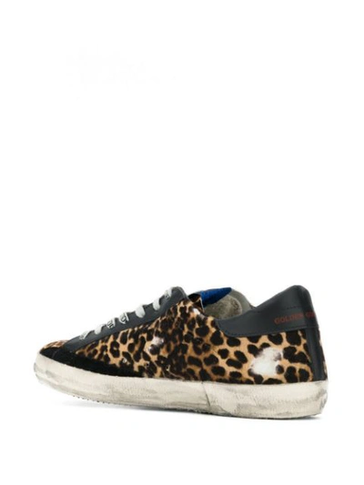 Shop Golden Goose Leopard Pattern Superstar Sneakers In Neutrals