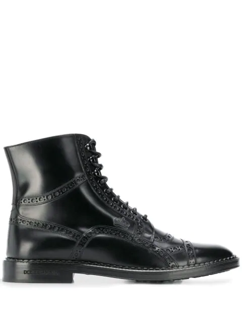 black brogue ankle boots