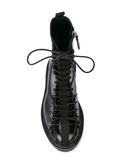 Shop Yang Li Lace-up Boots In Black