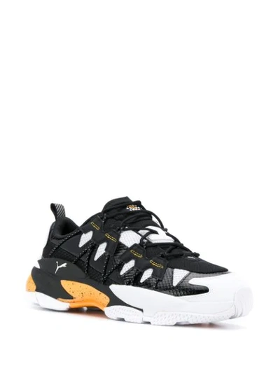 Puma Lqd Cell Omega Density White Black Sneaker In Black