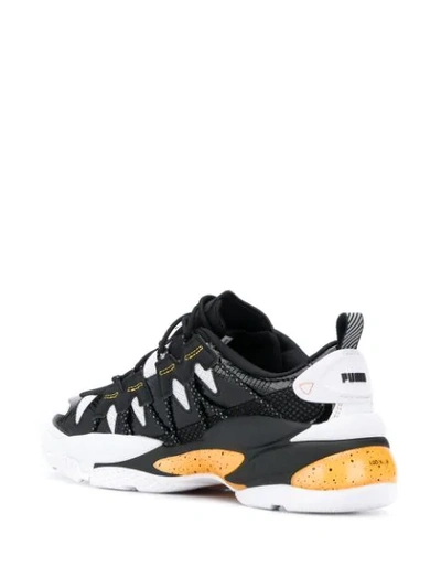 Puma Lqd Cell Omega Density White Black Sneaker In Black
