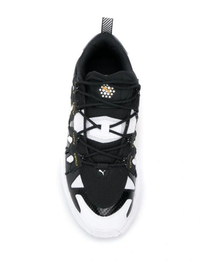Puma Lqd Cell Omega Density White Black Sneaker In Black