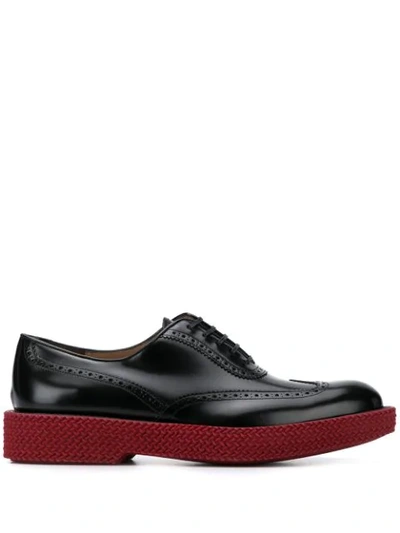 Shop Ferragamo Schuhe Mit Kontrastsohle In Black