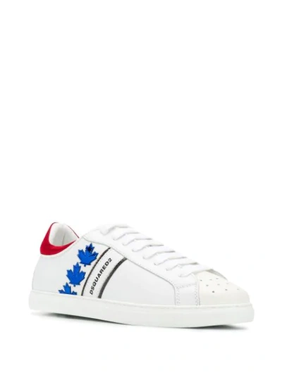 Shop Dsquared2 Canadian Team Sneakers In White