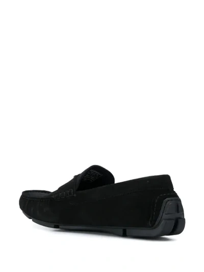 Shop Emporio Armani Driving Loafers In Black