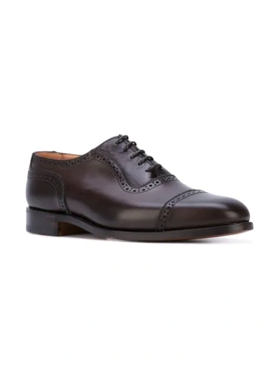 Shop Tricker's Classic Oxford Shoes In Brown