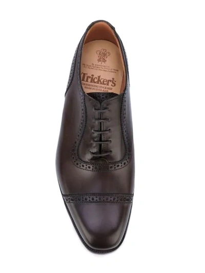 Shop Tricker's Classic Oxford Shoes In Brown