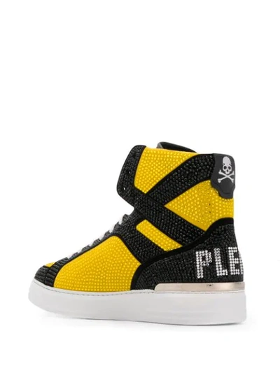 Shop Philipp Plein Money Beast Sneakers In Yellow