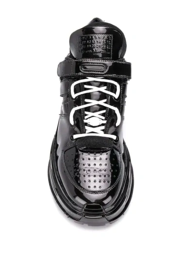 Shop Maison Margiela Chunky Retro Fit Sneakers In T8013 Black