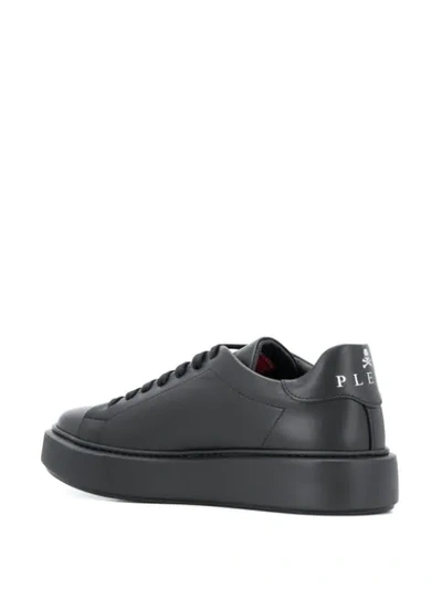 Shop Philipp Plein Statement Low-top Sneakers In Black